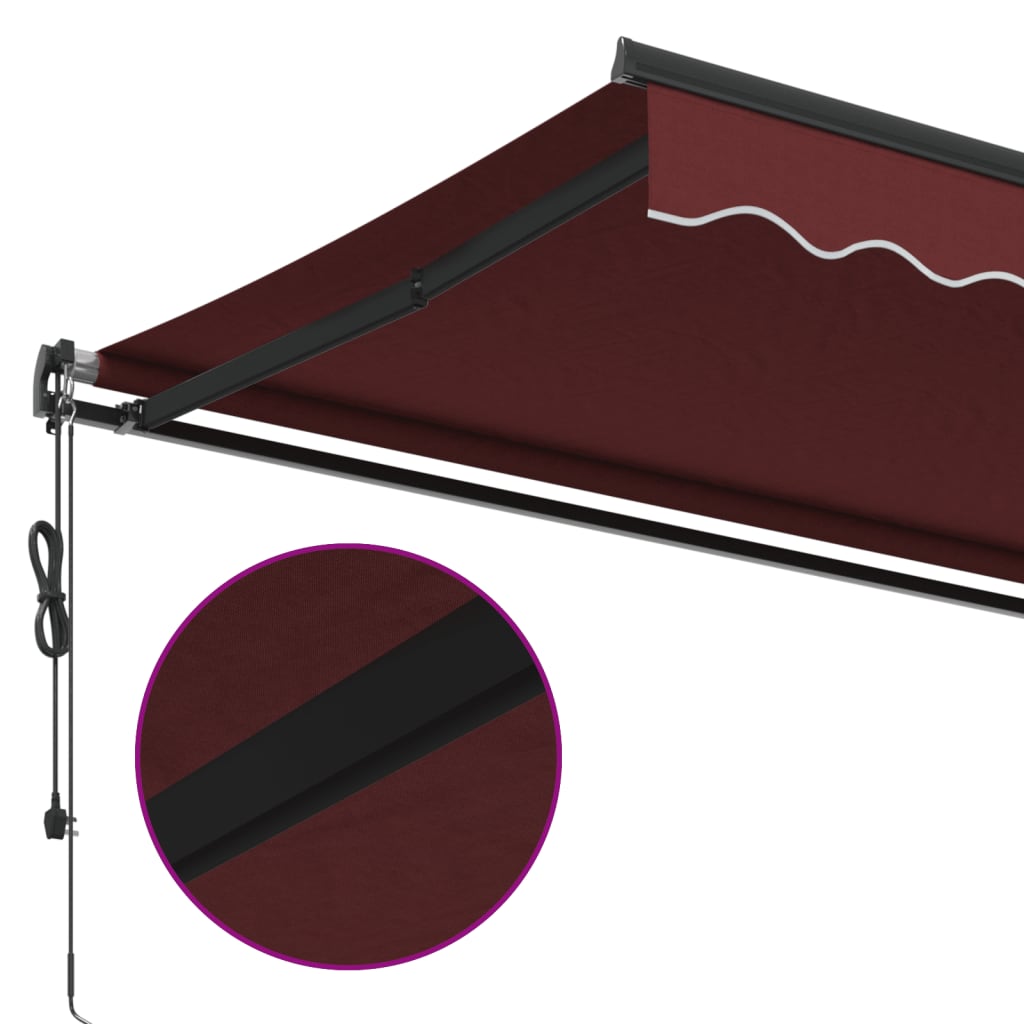 Tenda da Sole Retrattile Automatica Bordò 450x350 cm | homemem39