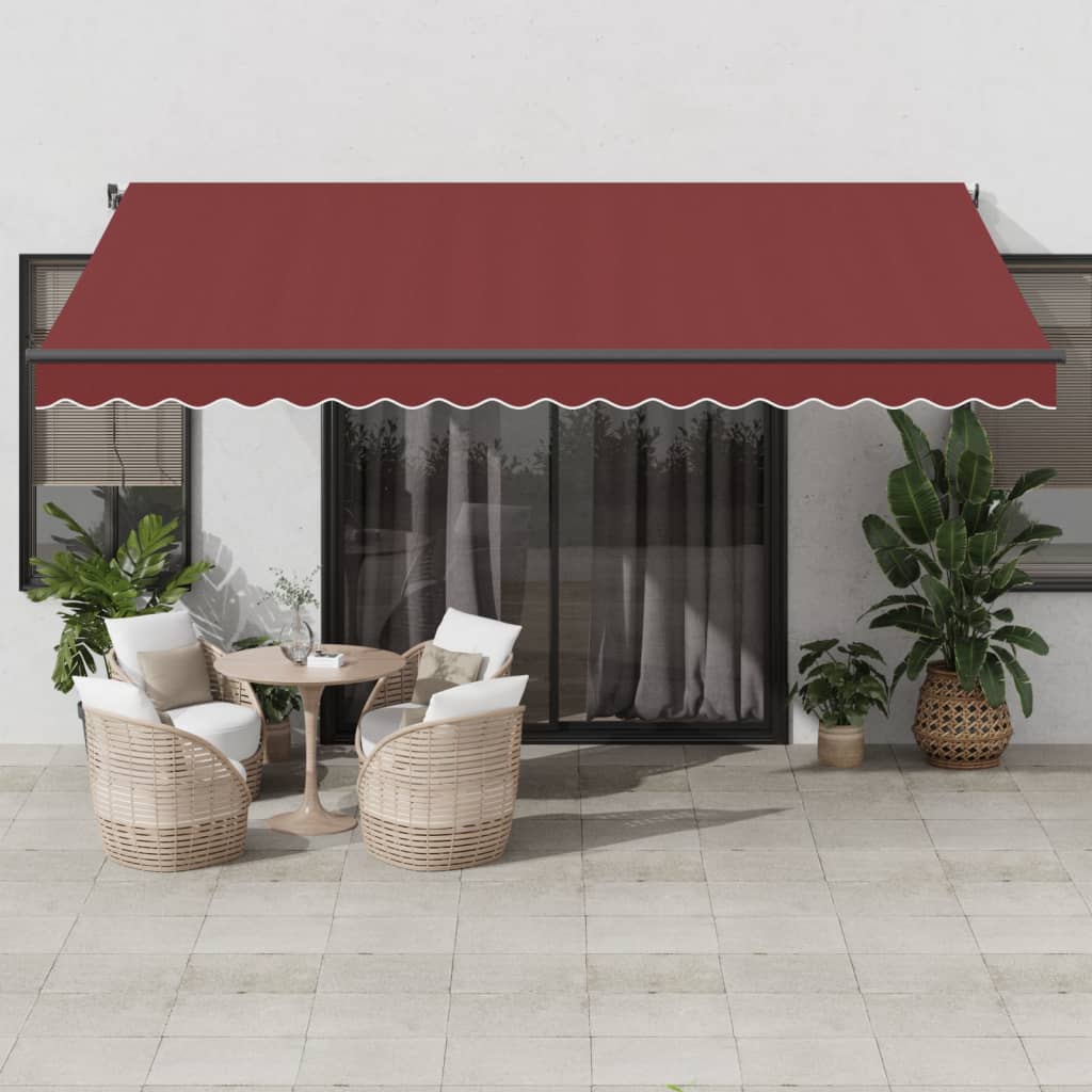 Tenda da Sole Retrattile Automatica Bordò 450x350 cm | homemem39