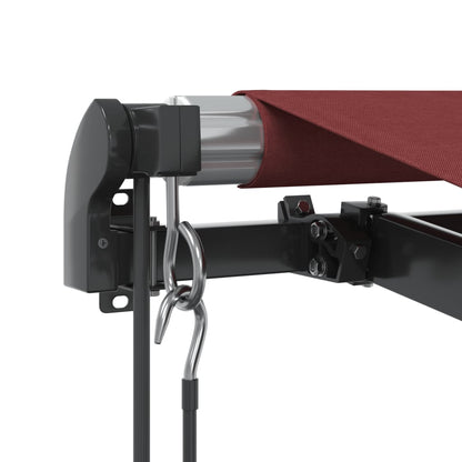 Tenda da Sole Retrattile Automatica con LED Bordò 450x350 cm | homemem39