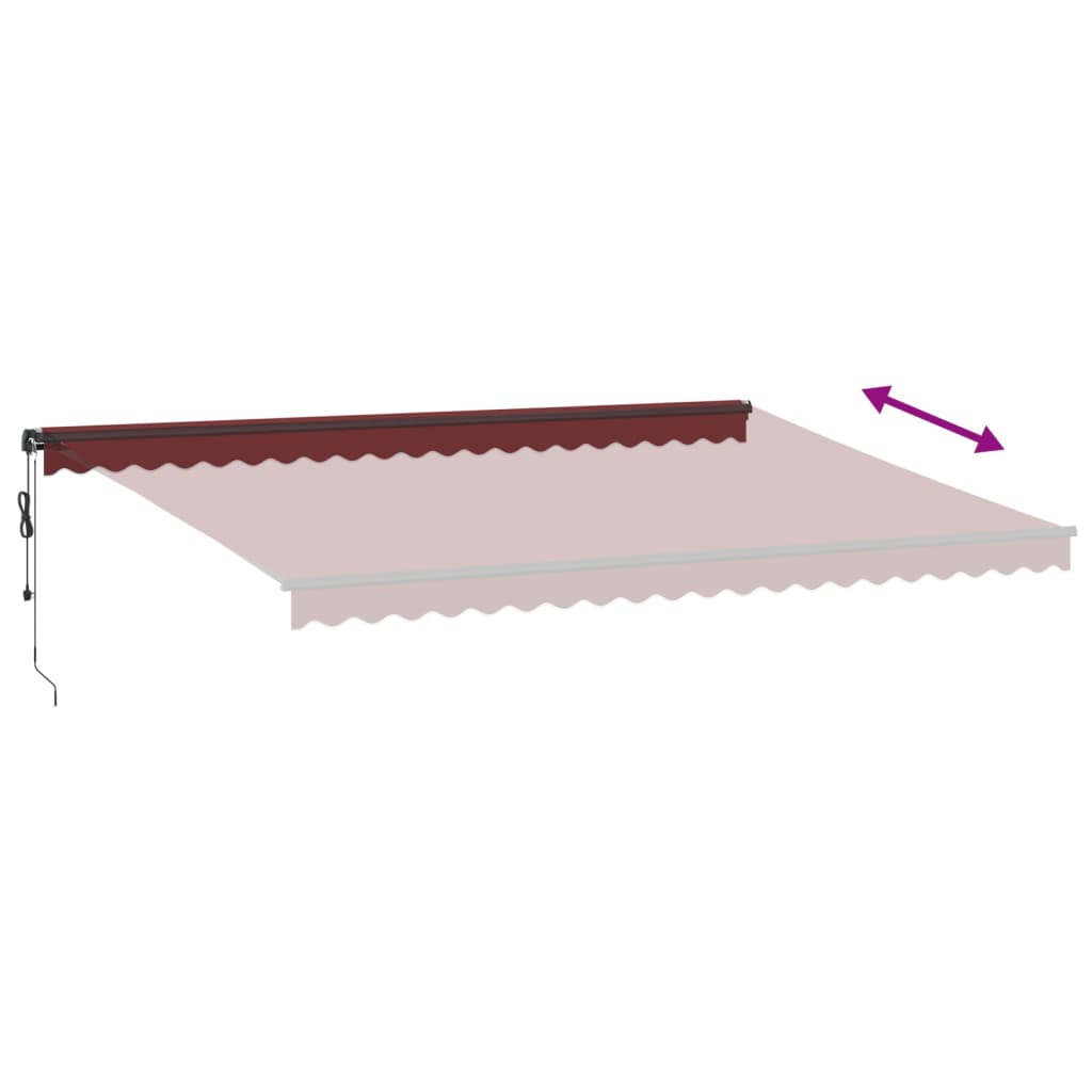 Tenda da Sole Retrattile Automatica Bordò 500x350 cm | homemem39