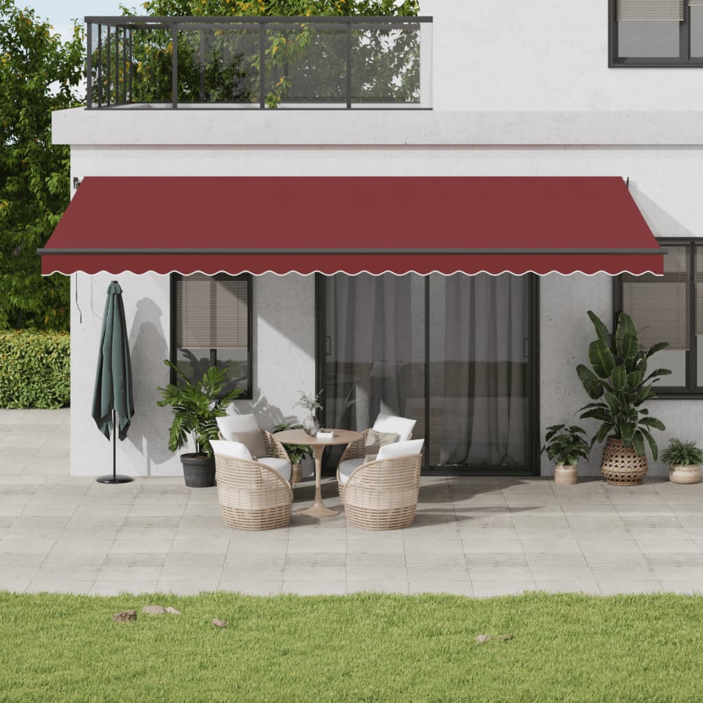 Tenda da Sole Retrattile Automatica Bordò 600x350 cm | homemem39