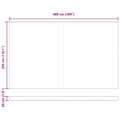 Tenda da Sole Retrattile Manuale Bordò 500x300 cm | homemem39