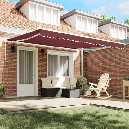 Tenda da Sole Retrattile Manuale Bordò 400x300 cm | homemem39