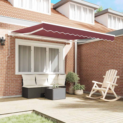 Tenda da Sole Retrattile Manuale Bordò 300x250 cm | homemem39