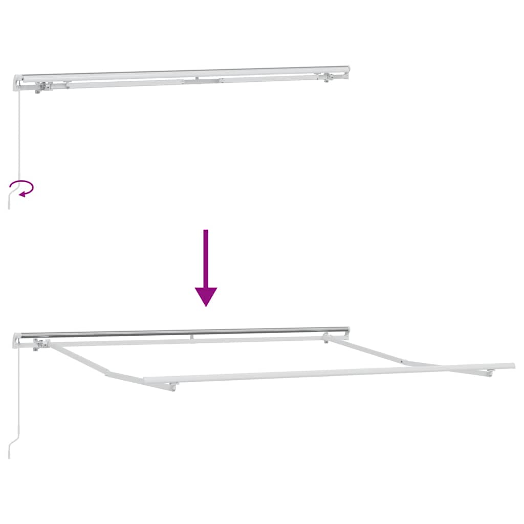 Tenda da Sole Retrattile Manuale Bordò 300x250 cm | homemem39