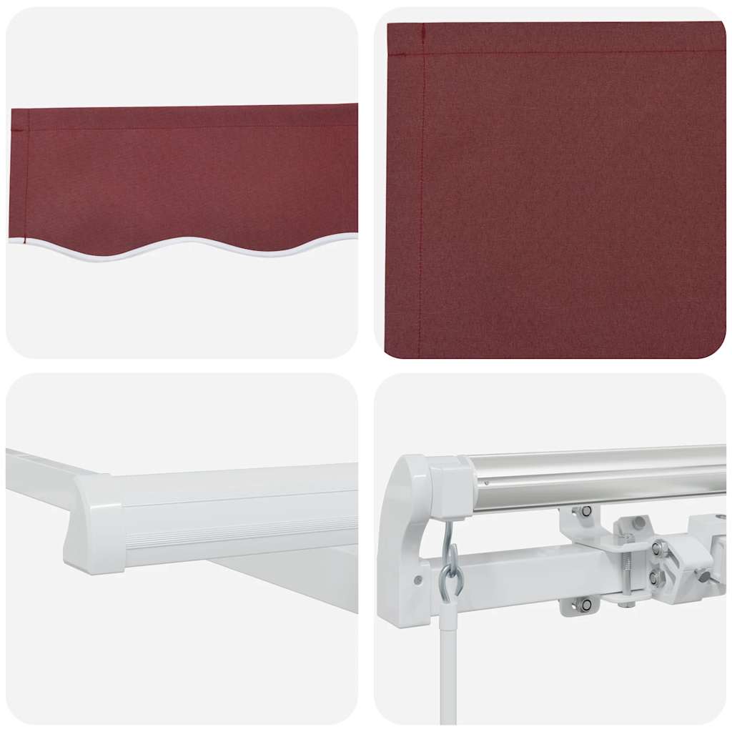 Tenda da Sole Retrattile Manuale Bordò 300x250 cm | homemem39