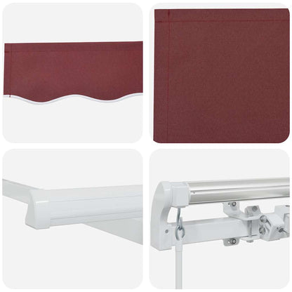 Tenda da Sole Retrattile Manuale Bordò 300x250 cm | homemem39