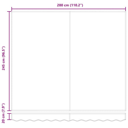 Tenda da Sole Retrattile Manuale Bordò 300x250 cm | homemem39