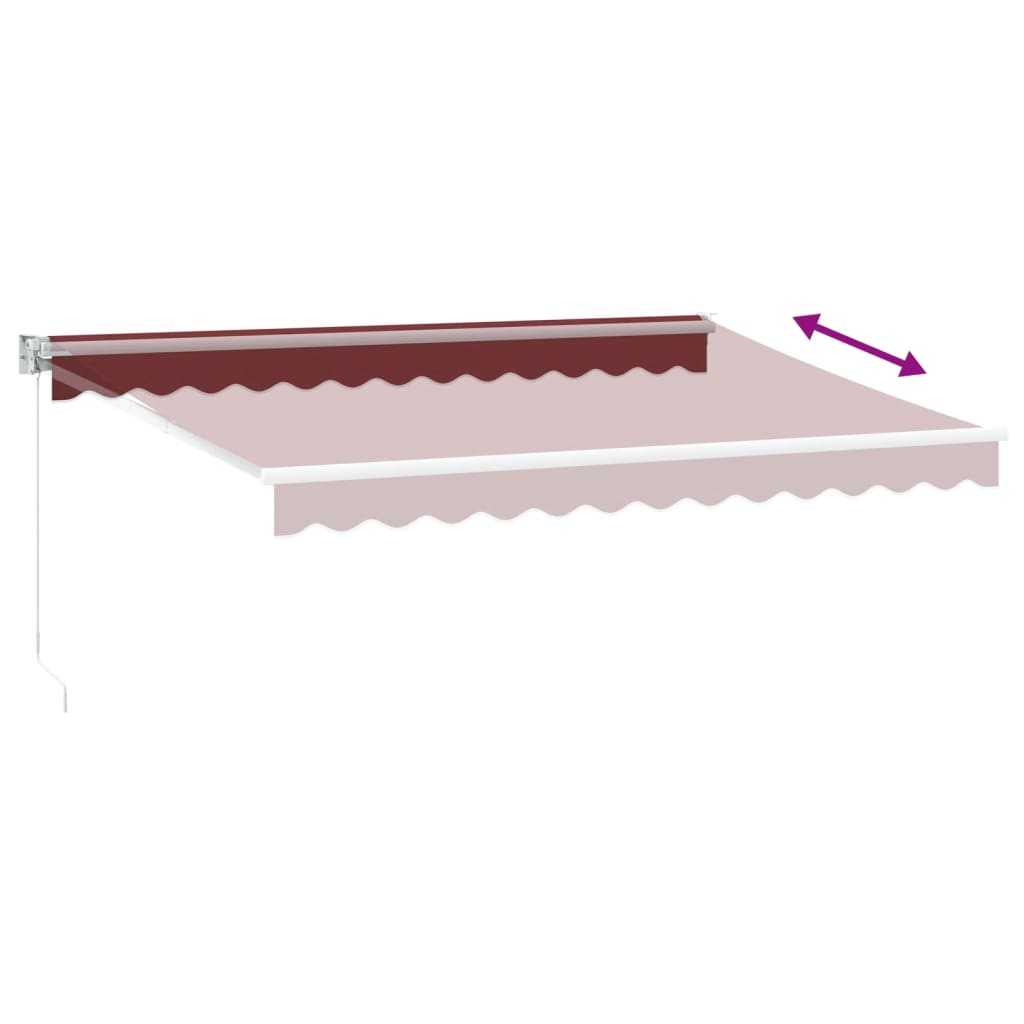 Tenda da Sole Retrattile Manuale Bordò 350x250 cm | homemem39