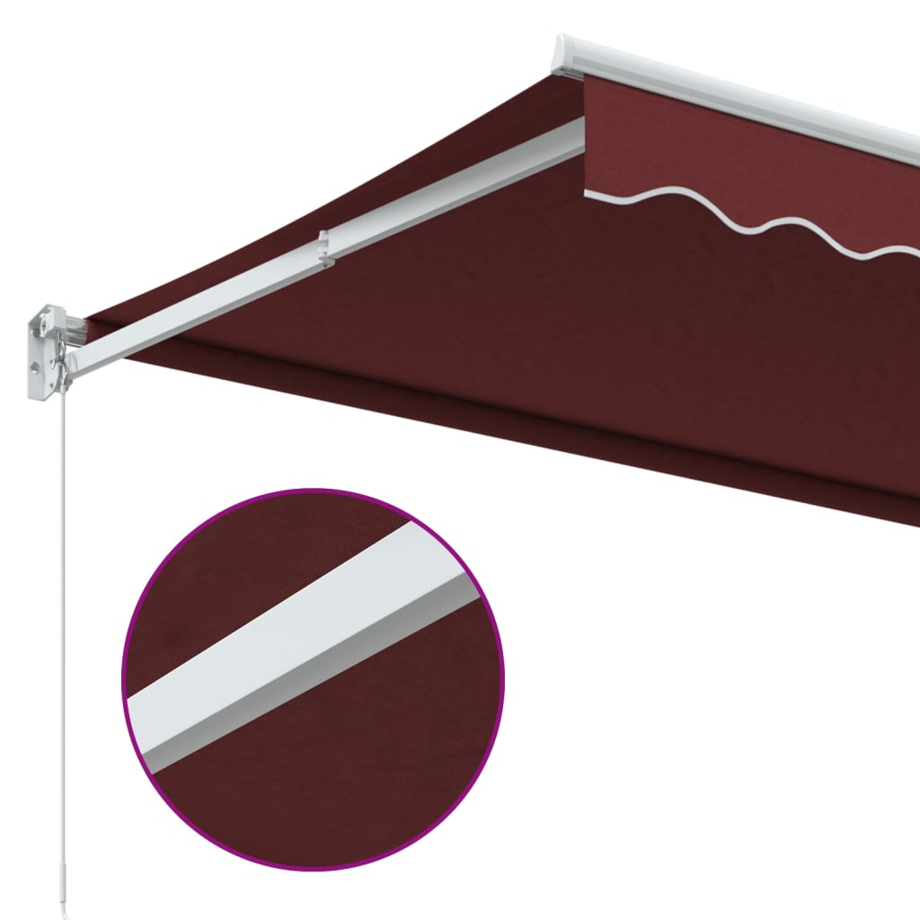 Tenda da Sole Retrattile Manuale Bordò 350x250 cm | homemem39