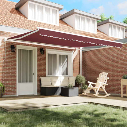 Tenda da Sole Retrattile Manuale Bordò 400x300 cm | homemem39