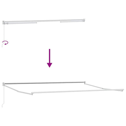Tenda da Sole Retrattile Manuale Bordò 500x300 cm | homemem39