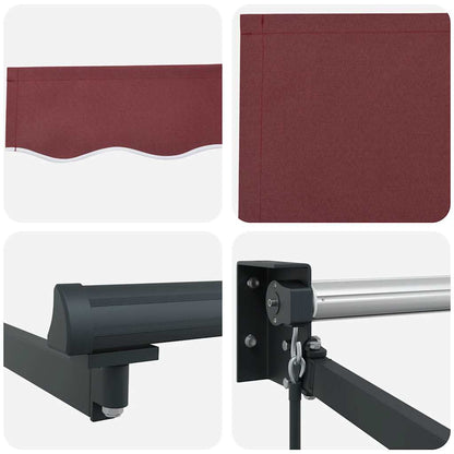 Tenda da Sole Retrattile Manuale Bordò 300x250 cm | homemem39