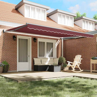 Tenda da Sole Retrattile Manuale Bordò 450x300 cm | homemem39