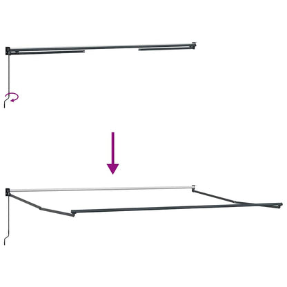 Tenda da Sole Retrattile Manuale Bordò 450x300 cm | homemem39