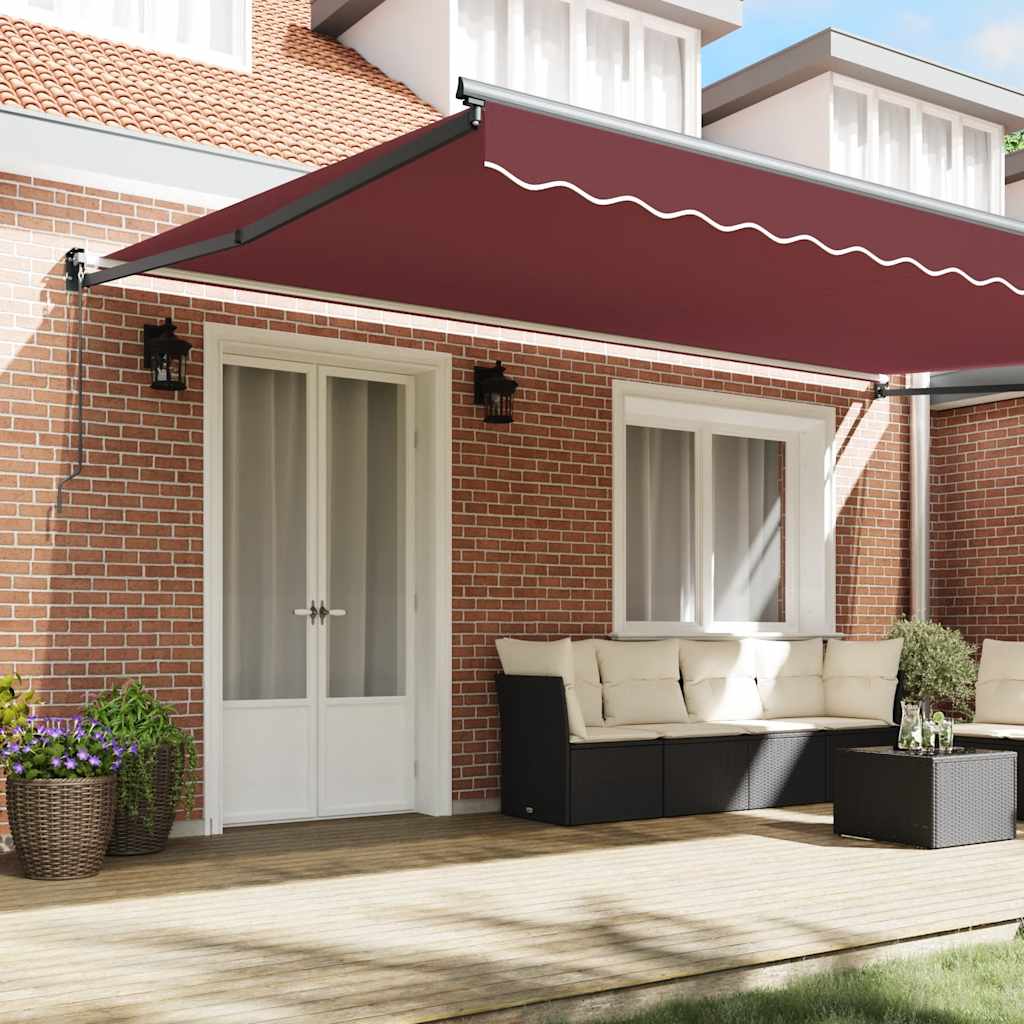 Tenda da Sole Retrattile Manuale Bordò 500x300 cm | homemem39