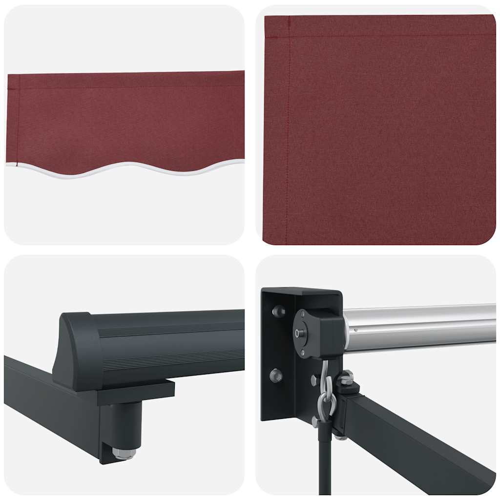 Tenda da Sole Retrattile Manuale Bordò 500x300 cm | homemem39