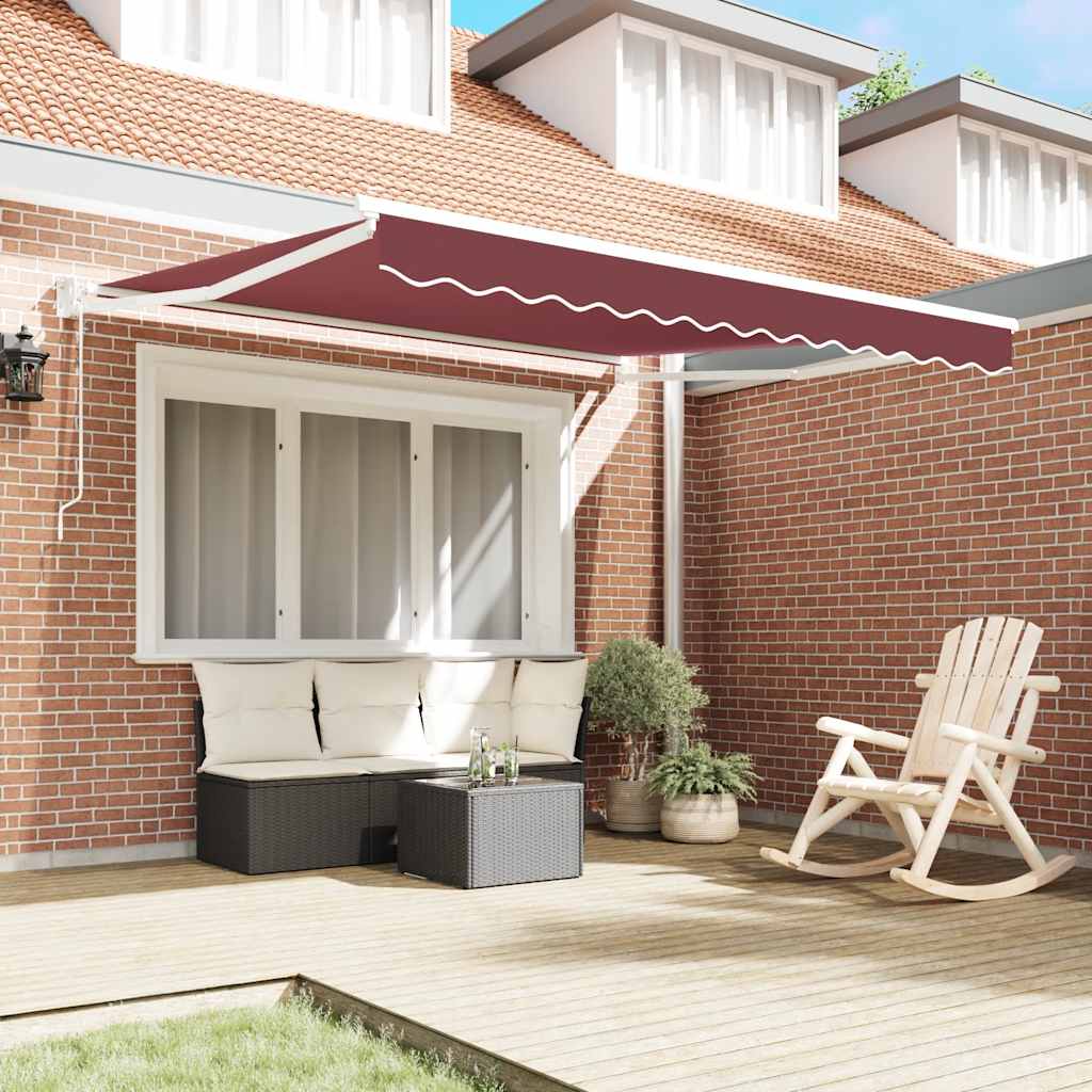Tenda da Sole Retrattile Automatica Bordò 300x250 cm | homemem39