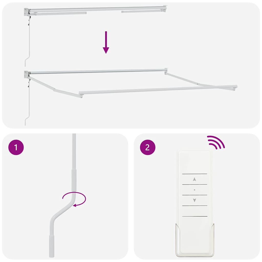 Tenda da Sole Retrattile Automatica Bordò 300x250 cm | homemem39