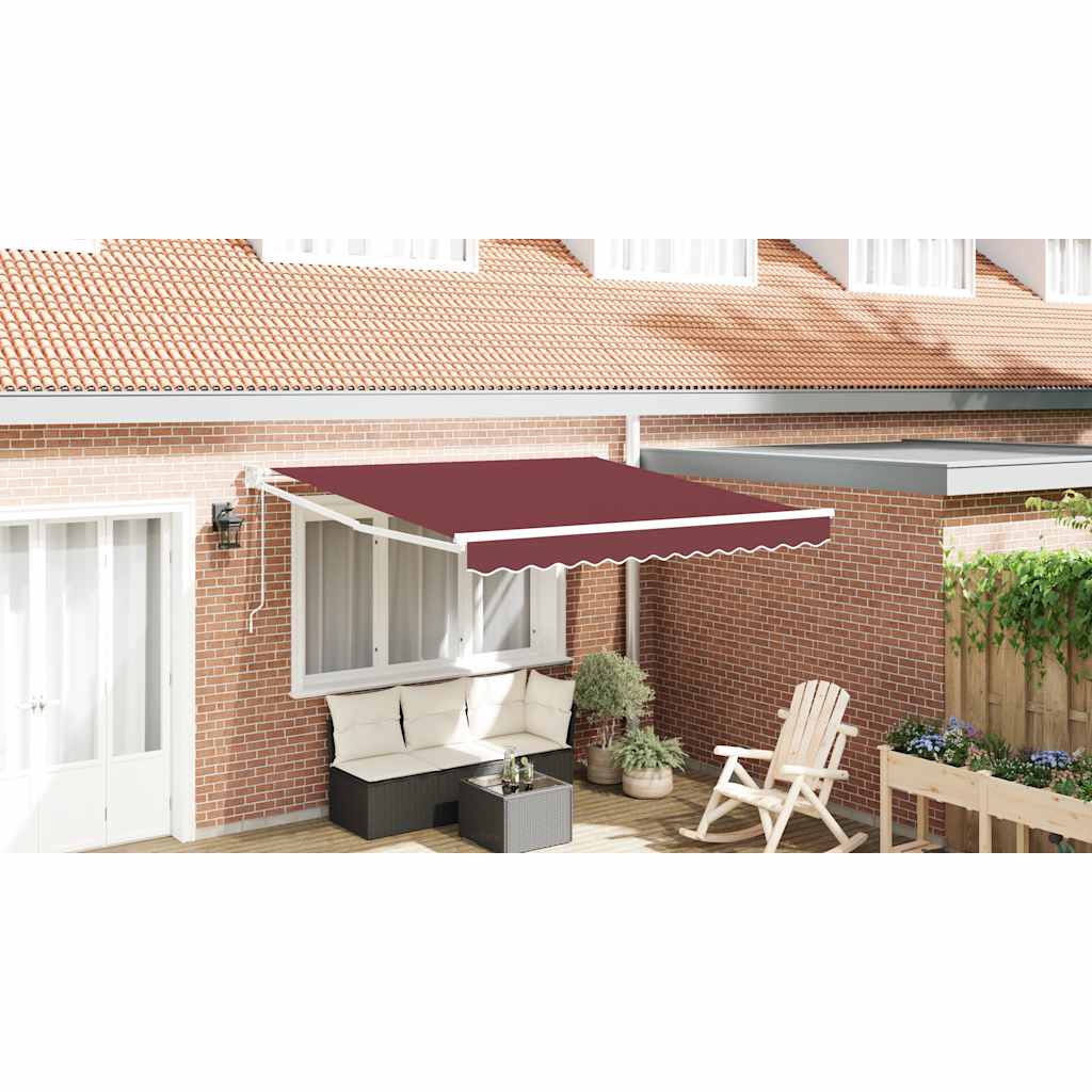 Tenda da Sole Retrattile Automatica Bordò 300x250 cm | homemem39
