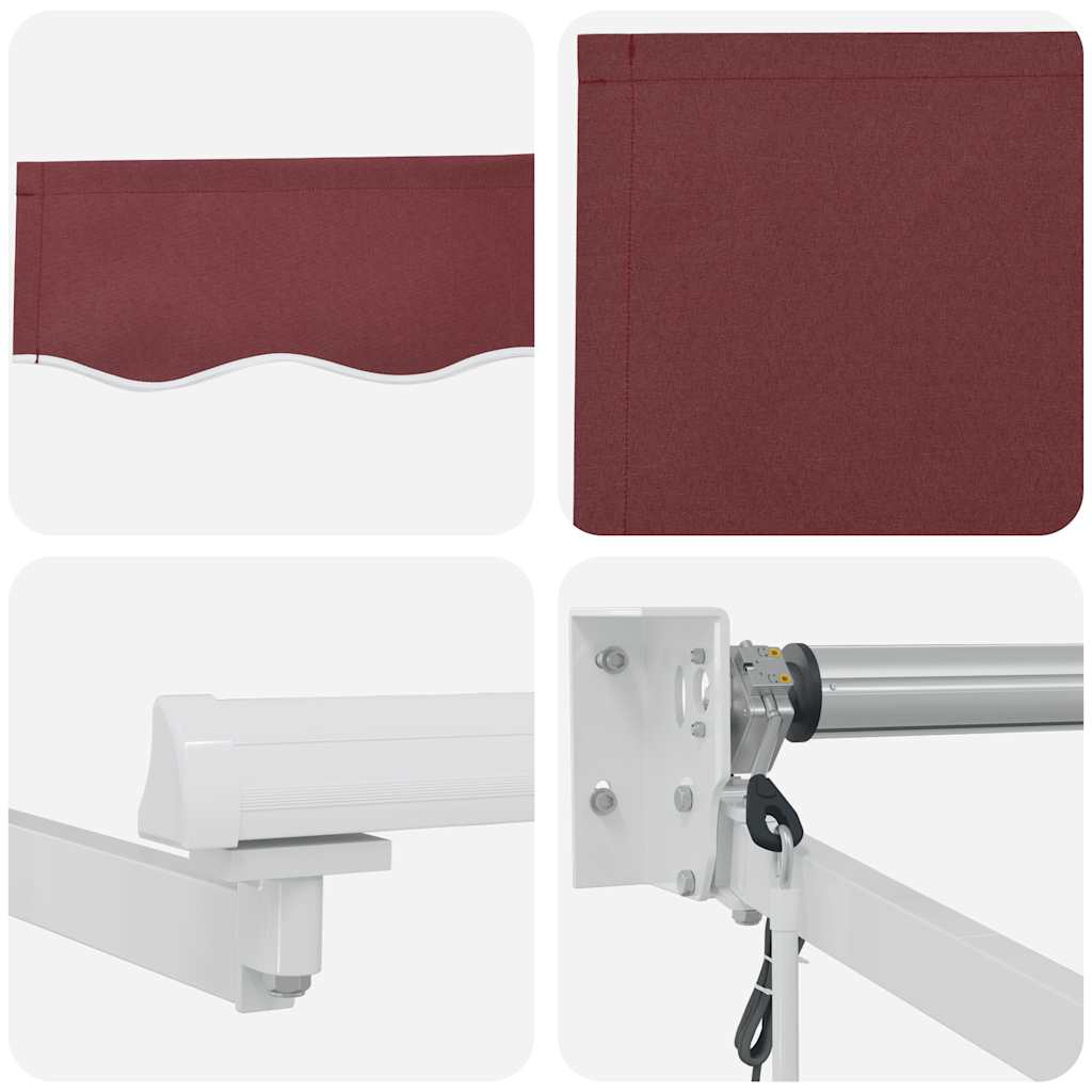 Tenda da Sole Retrattile Automatica Bordò 500x300 cm | homemem39