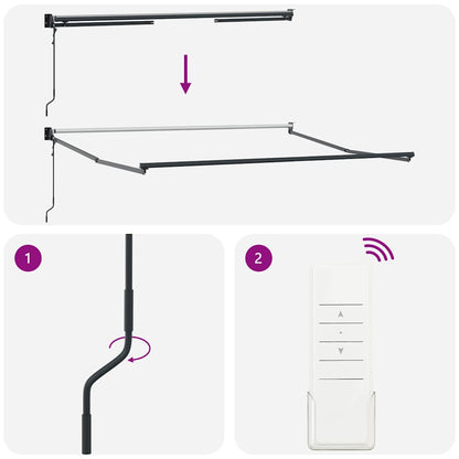 Tenda da Sole Retrattile Automatica Bordò 300x250 cm