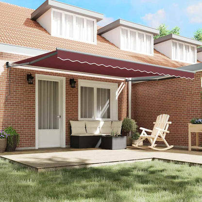 Tenda da Sole Retrattile Automatica Bordò 450x300 cm | homemem39