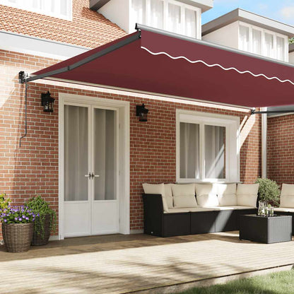 Tenda da Sole Retrattile Automatica Bordò 500x300 cm | homemem39