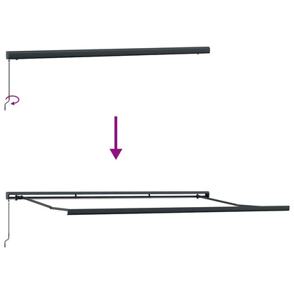 Tenda da Sole Retrattile Manuale Bordò 450x300 cm | homemem39