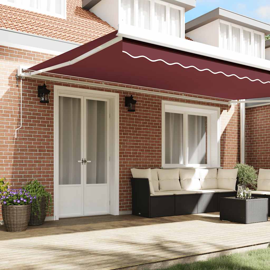 Tenda da Sole Retrattile Automatica Bordò 500x300 cm