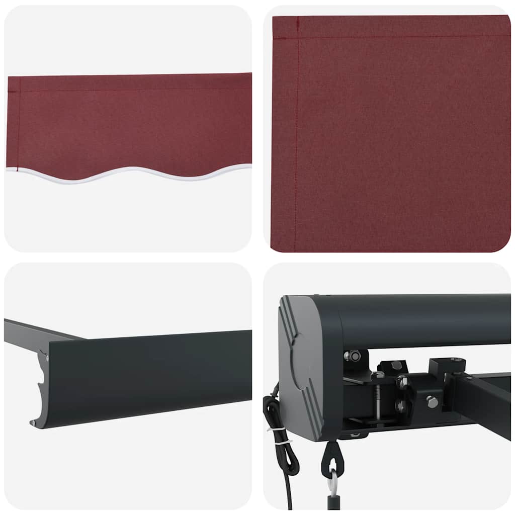 Tenda da Sole Retrattile Automatica Bordò 450x300 cm | homemem39