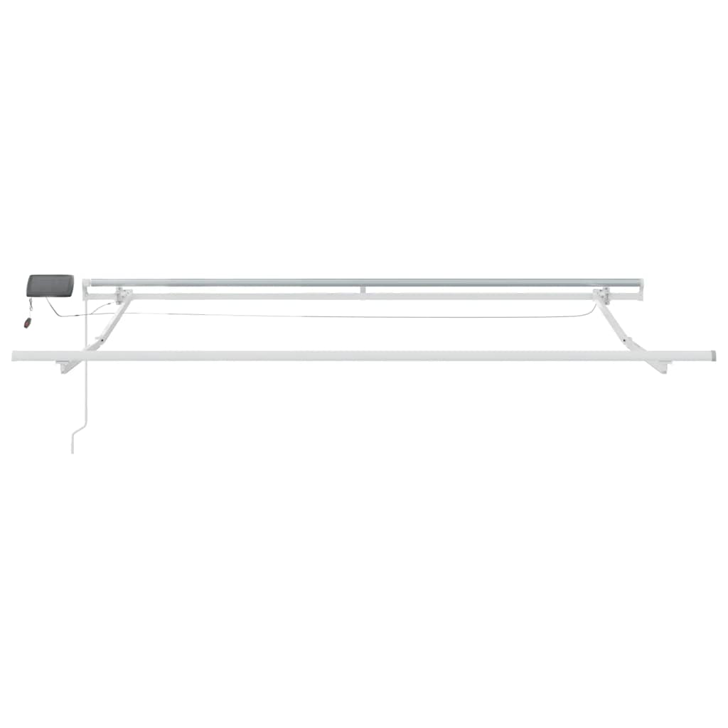 Tenda Retrattile Manuale con LED 300x250cm Marrone | homemem39