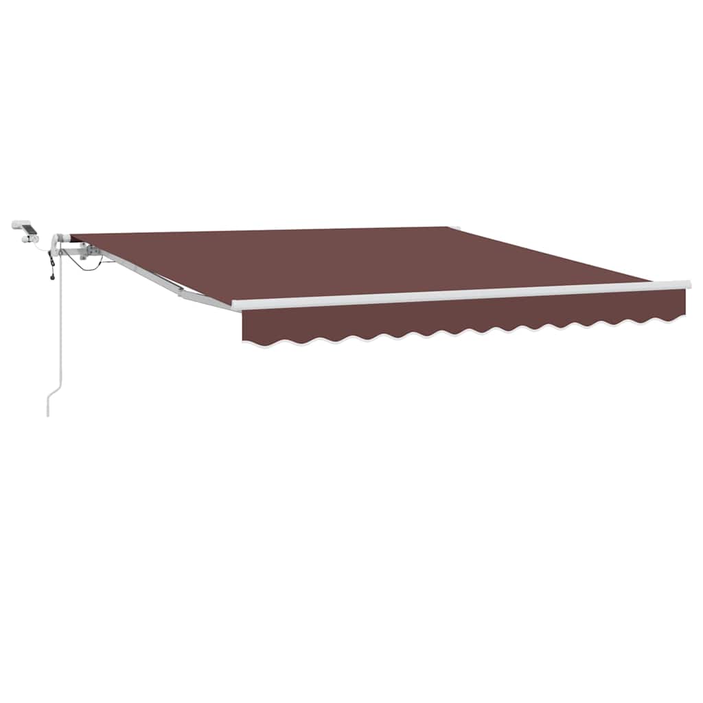 Tenda da Sole Retrattile Automatica con LED Marrone 300x250 cm | homemem39