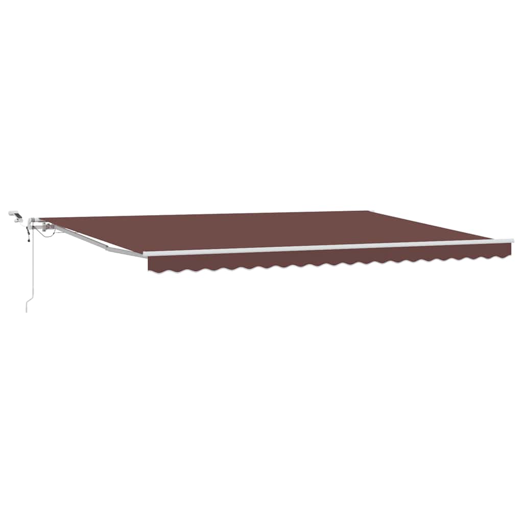 Tenda da Sole Retrattile Automatica con LED Marrone 500x300 cm | homemem39