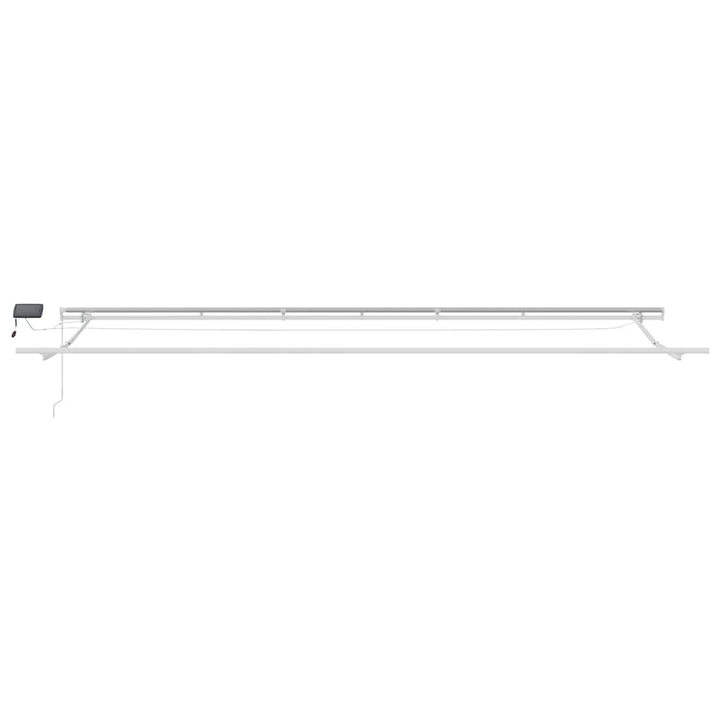 Tenda da Sole Retrattile Manuale con LED Marrone 600x300 cm | homemem39