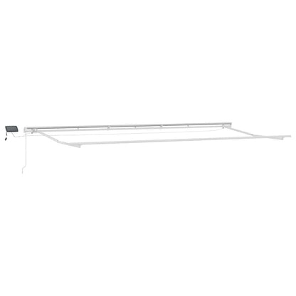 Tenda da Sole Retrattile Manuale con LED Marrone 600x300 cm | homemem39