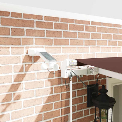 Tenda da Sole Retrattile Automatica con LED Marrone 600x300 cm | homemem39