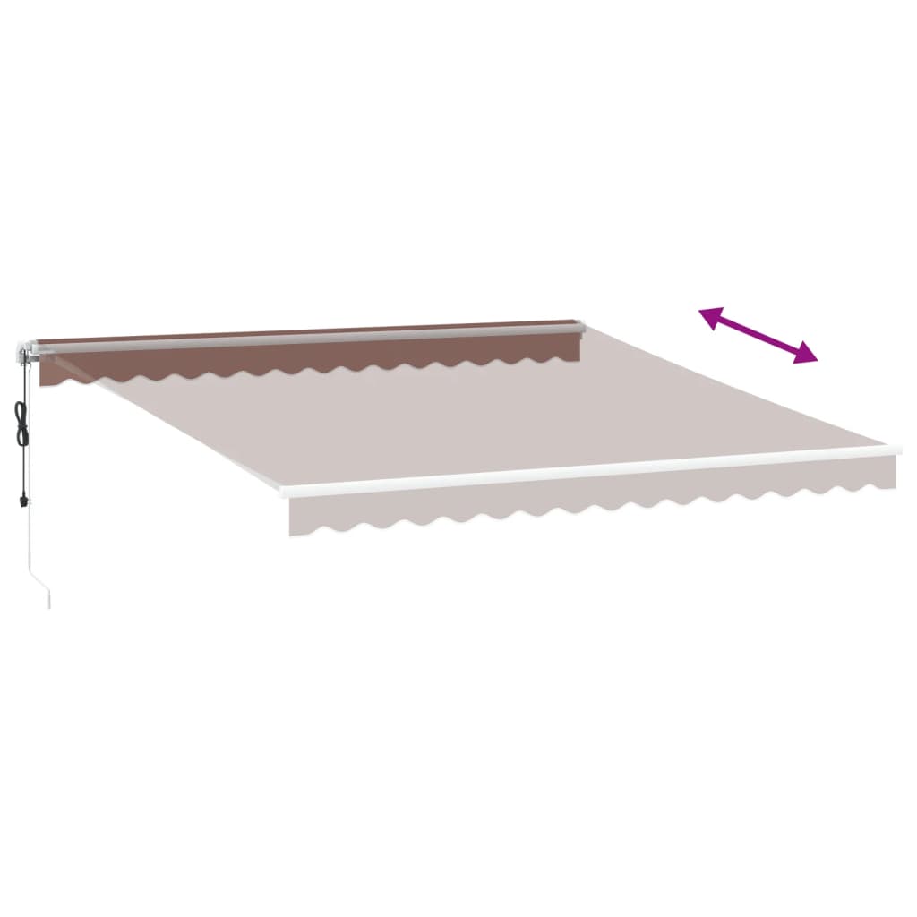 Tenda da Sole Retrattile Automatica Marrone 400x350 cm | homemem39