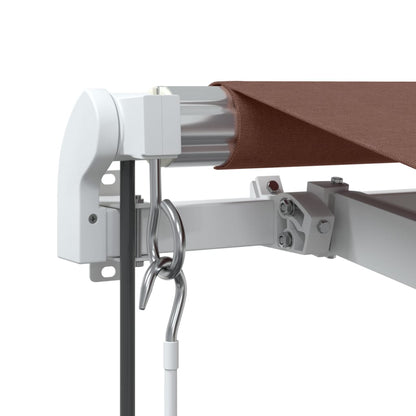 Tenda da Sole Retrattile Automatica con LED Marrone 400x350 cm | homemem39