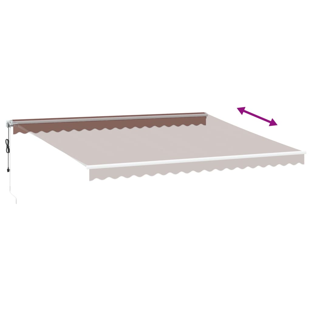 Tenda da Sole Retrattile Automatica Marrone 450x350 cm | homemem39