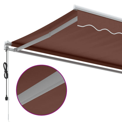 Tenda da Sole Retrattile Automatica Marrone 450x350 cm | homemem39