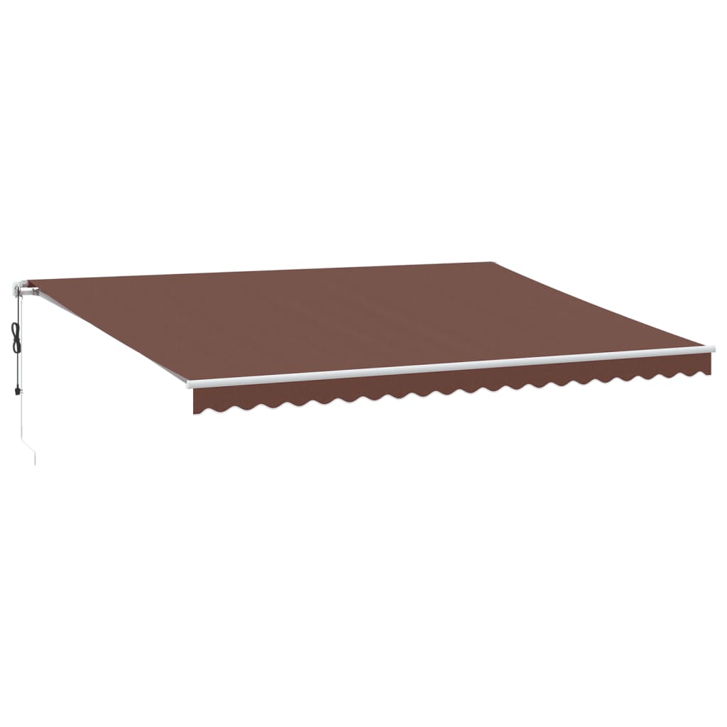Tenda da Sole Retrattile Automatica con LED Marrone 500x350 cm | homemem39