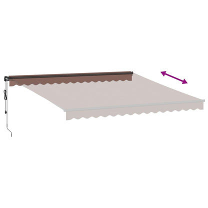 Tenda da Sole Retrattile Automatica Marrone 400x350 cm | homemem39