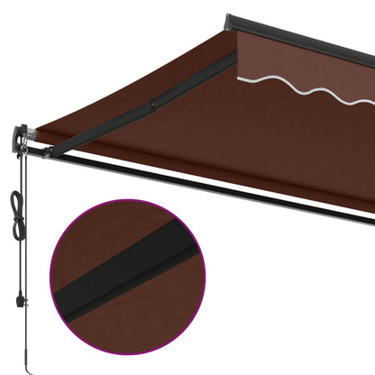 Tenda da Sole Retrattile Automatica Marrone 400x350 cm | homemem39