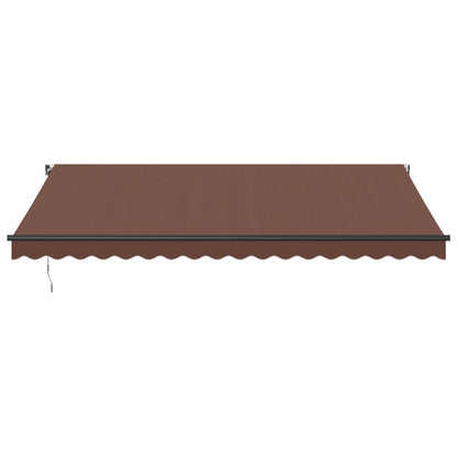 Tenda da Sole Retrattile Manuale Marrone 450x350 cm | homemem39