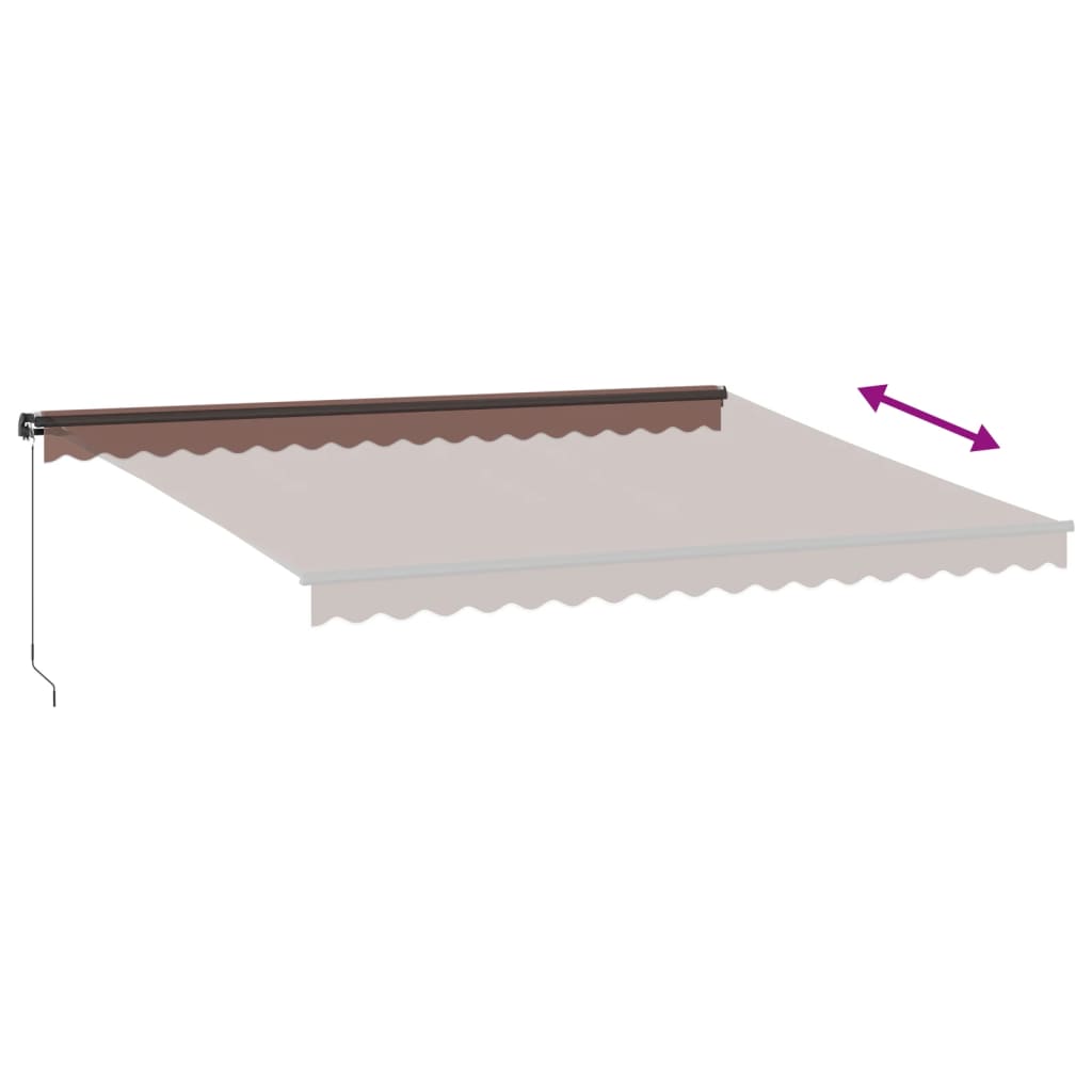 Tenda da Sole Retrattile Manuale Marrone 450x350 cm | homemem39