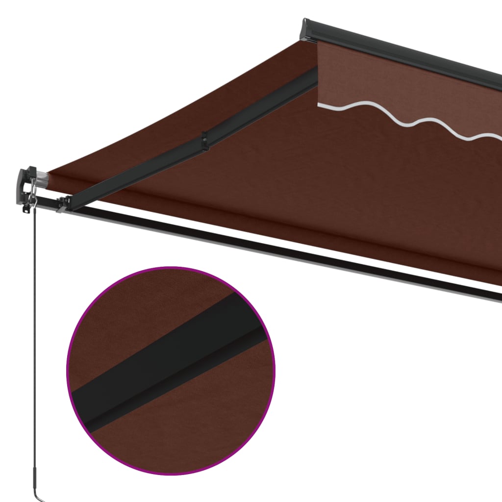 Tenda da Sole Retrattile Manuale Marrone 450x350 cm | homemem39