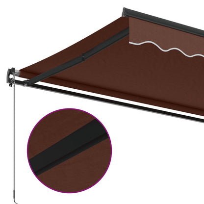 Tenda da Sole Retrattile Manuale Marrone 450x350 cm | homemem39