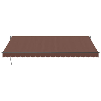 Tenda da Sole Retrattile Automatica con LED Marrone 450x350 cm