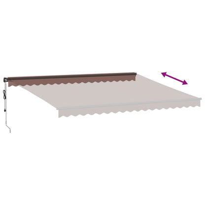 Tenda da Sole Retrattile Automatica con LED Marrone 450x350 cm | homemem39